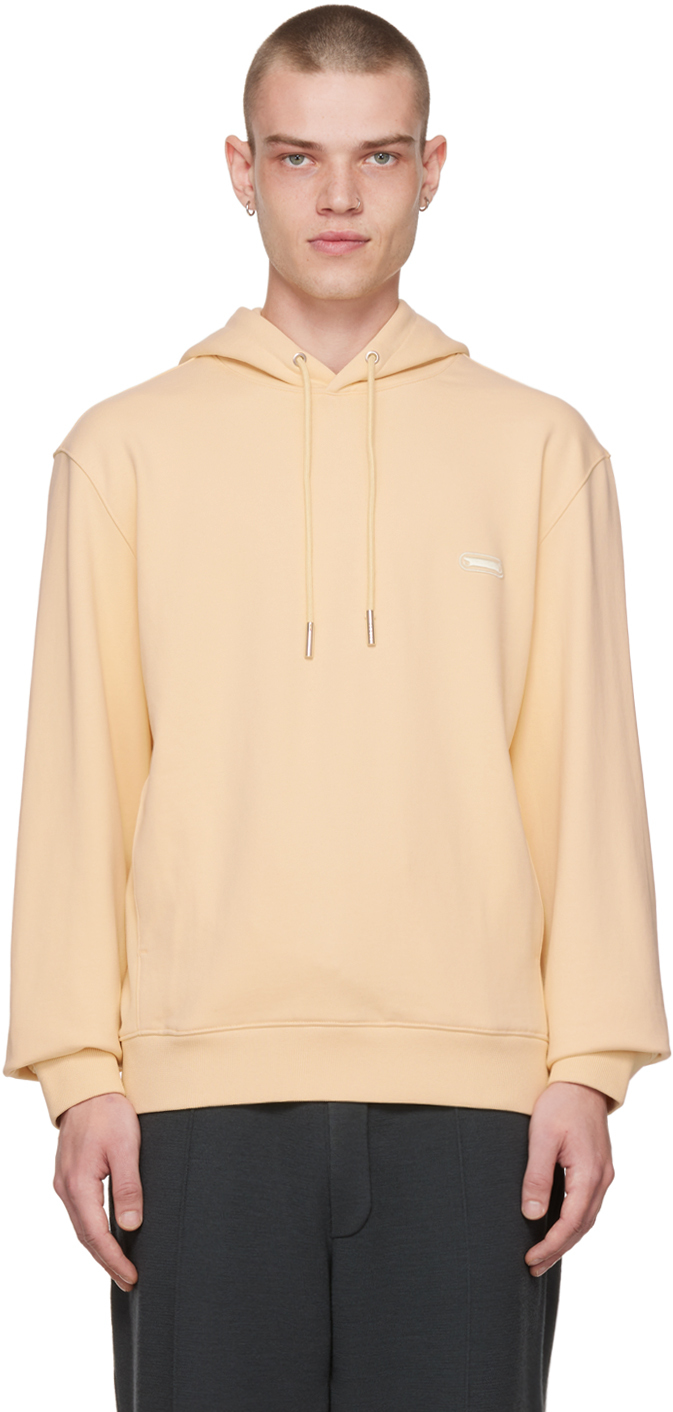 Yellow Embroidered Hoodie