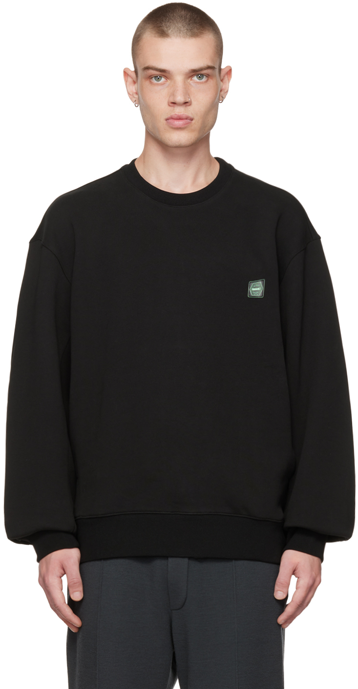 Black Embroidered Back Sweatshirt