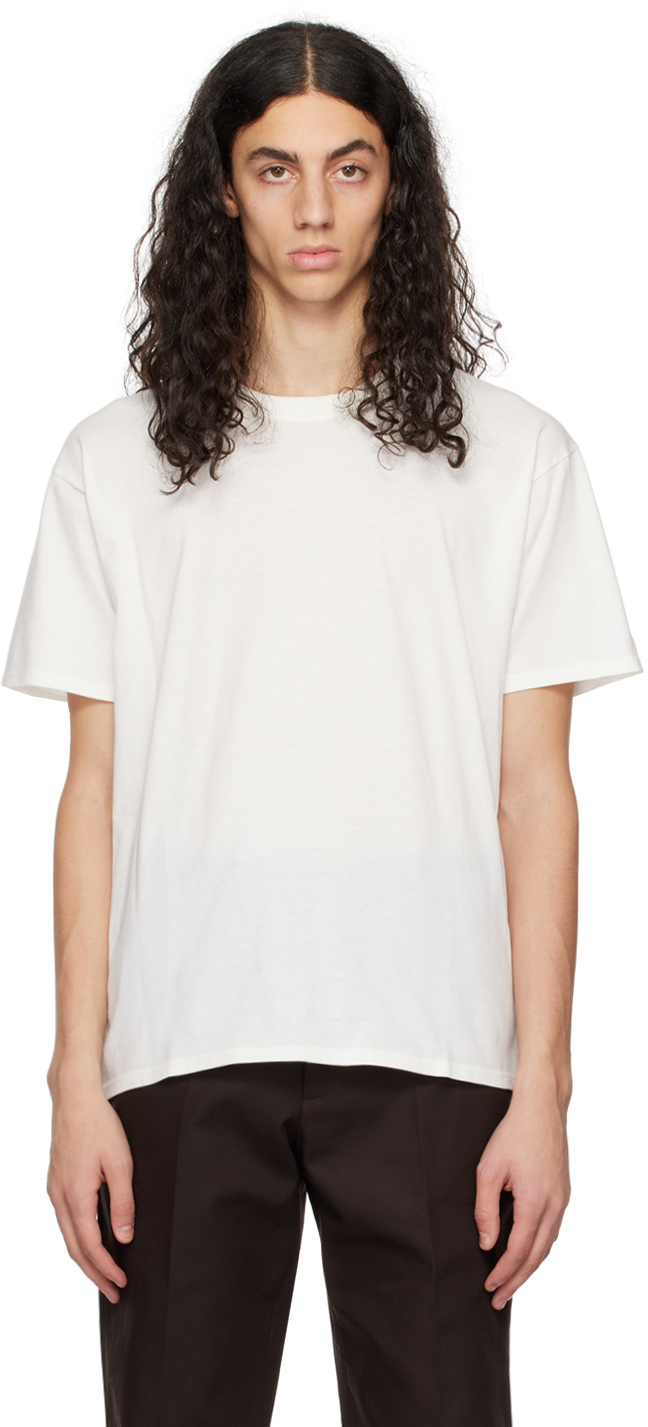White Mock Neck Long Sleeve T-Shirt Ssense Uomo Abbigliamento Top e t-shirt Top 