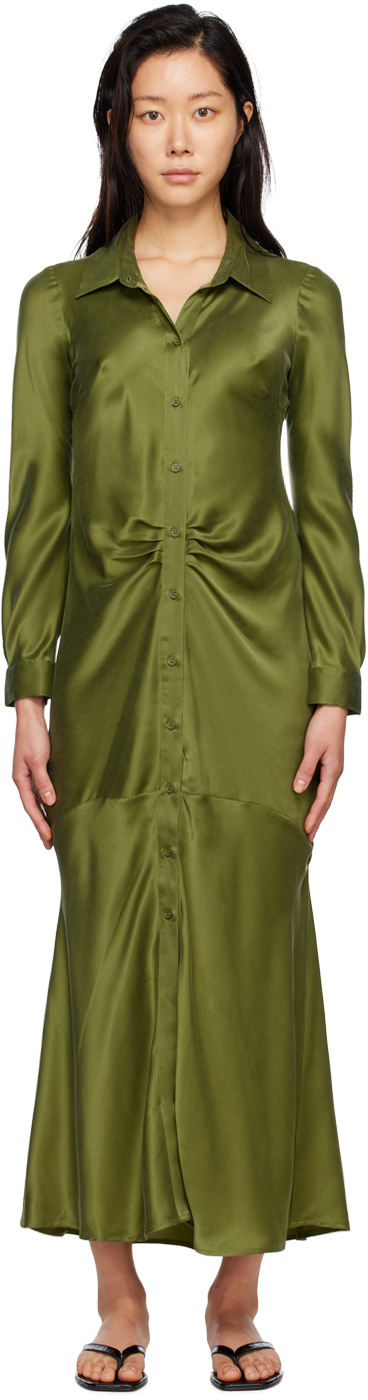 Silk Laundry Green Kate Maxi Dress