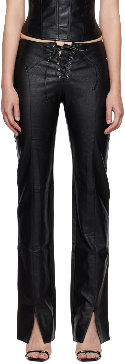 Black Skinny Leather Pants Ssense Donna Abbigliamento Pantaloni e jeans Pantaloni Pantaloni di pelle 