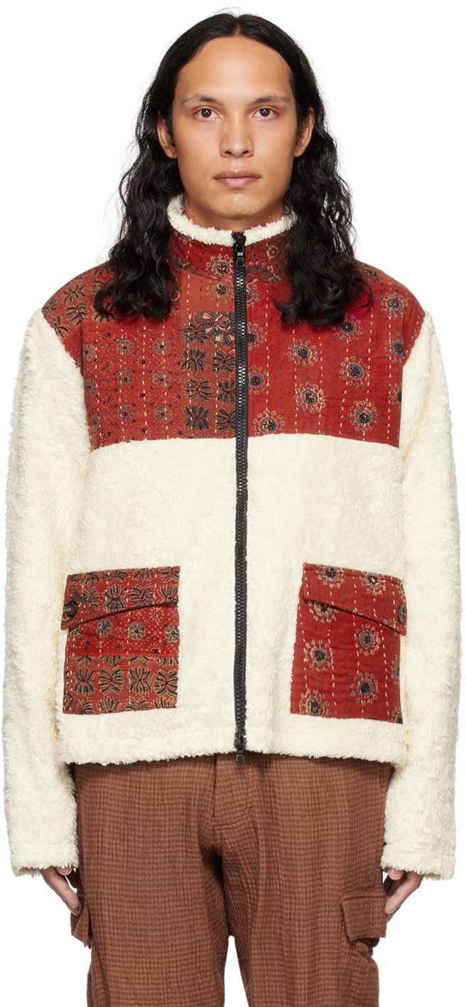 Karu Research SSENSE Exclusive Off-White Kantha Embroidery Jacket