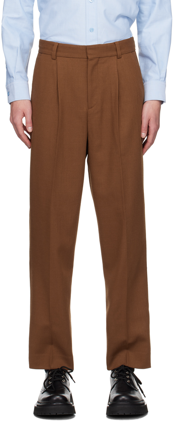 Another Aspect Brown Pants 1.0 Trousers In Burnt Amber