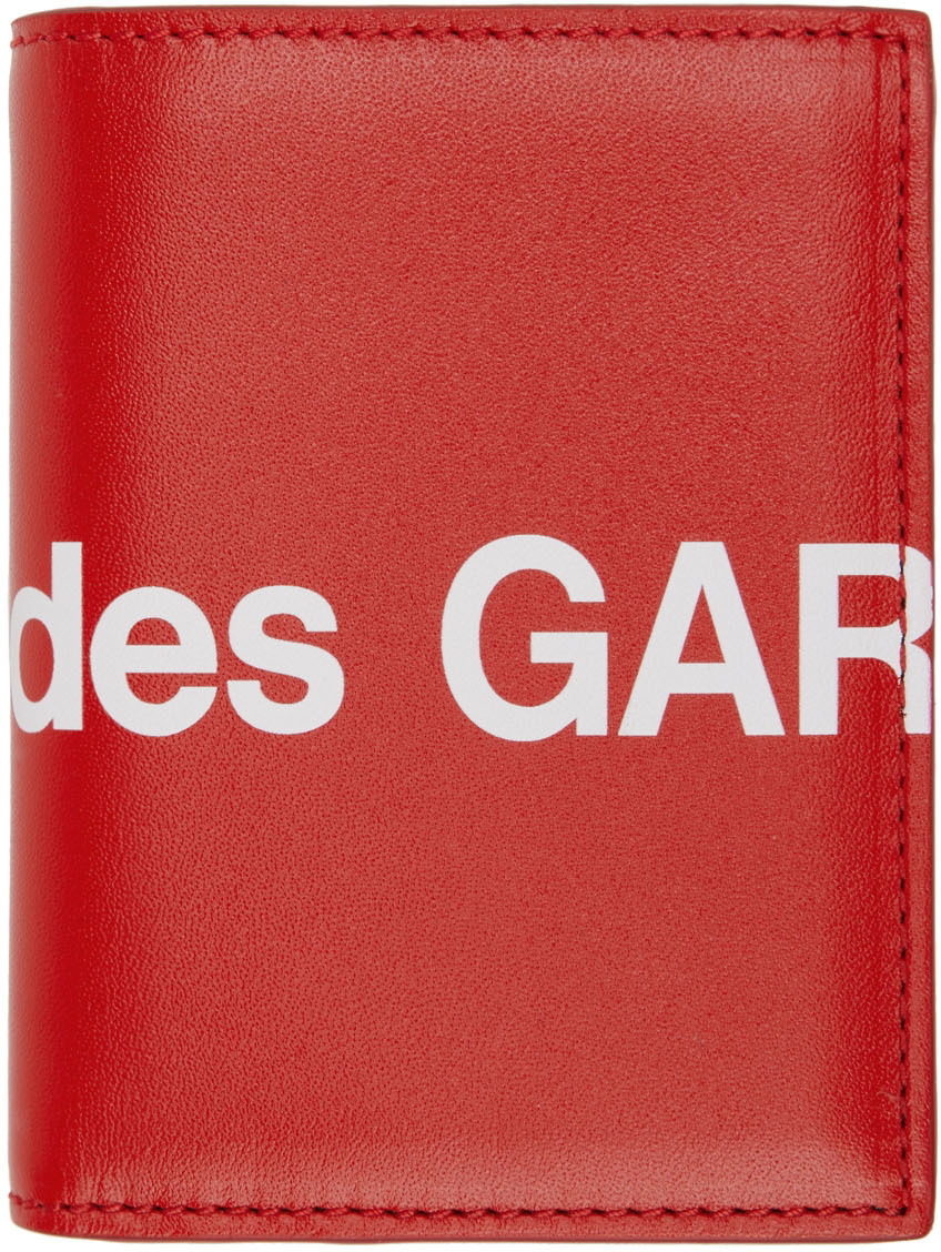 Comme Des Garçons Red Huge Logo Bifold Wallet