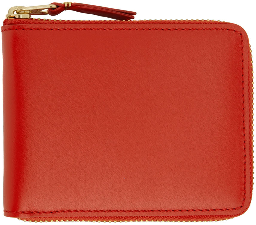 Comme Des Garçons Orange Classic Leather Zip Wallet