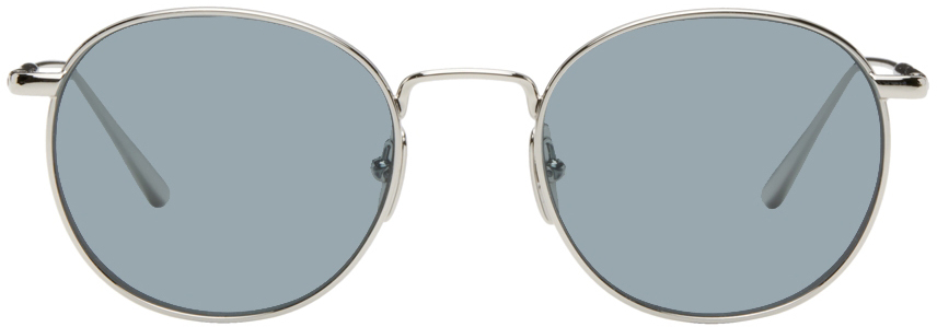 Silver Steel Round Sunglasses