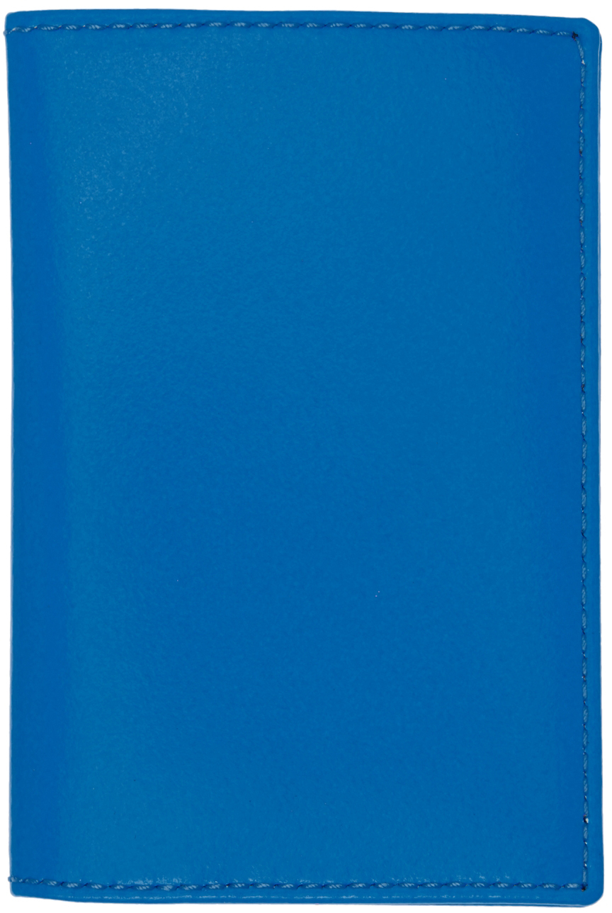Comme des Garçons Wallets: Blue Super Fluo Card Holder | SSENSE Canada