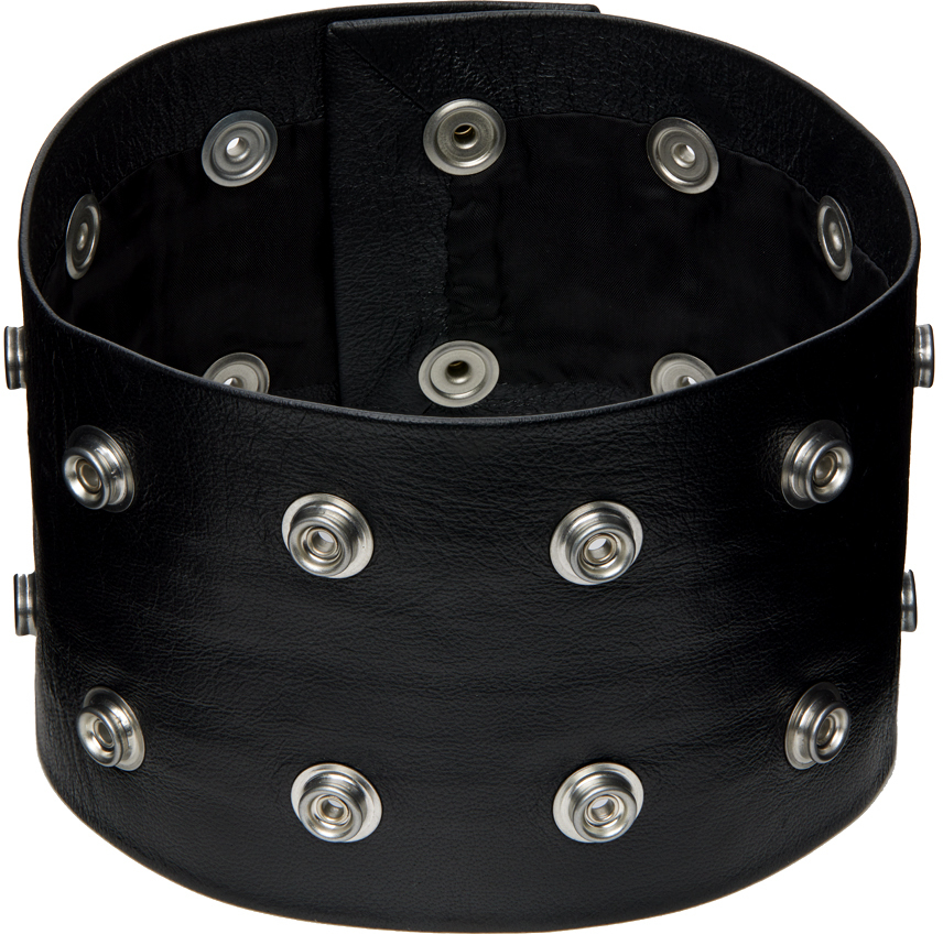 Ssense Uomo Accessori Gioielli Bracciali Black Leather Buddy Bracelet 