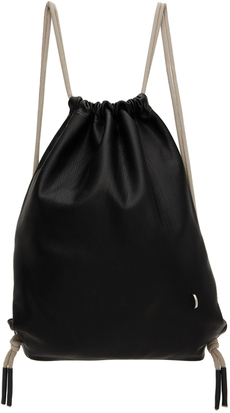 Ssense Donna Accessori Borse Zaini Black Drawstring Backpack 
