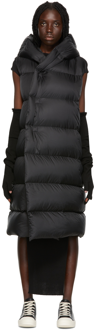 Rick Owens: Black Duvet Down Vest | SSENSE