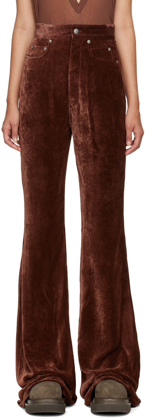 Brown Bolan Bootcut Trousers