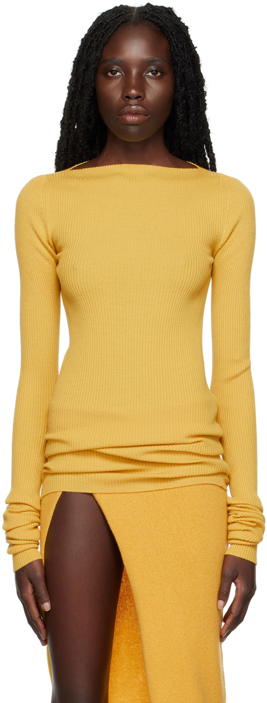 Rick Owens: Yellow Al Sweater | SSENSE