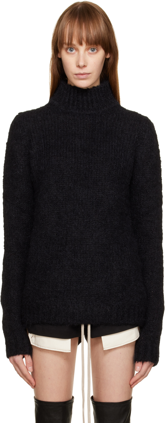 Rick Owens Black Oversized Sweater