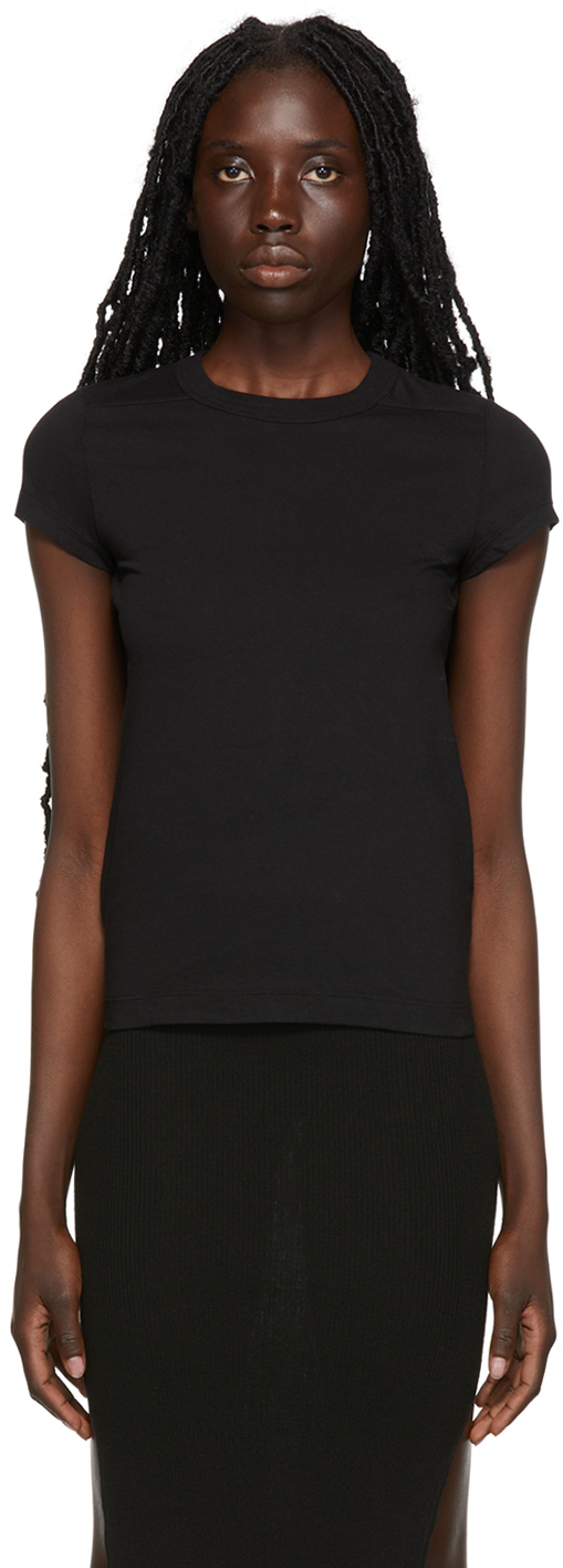 Rick Owens Black Cotton T-shirt In 09 Black