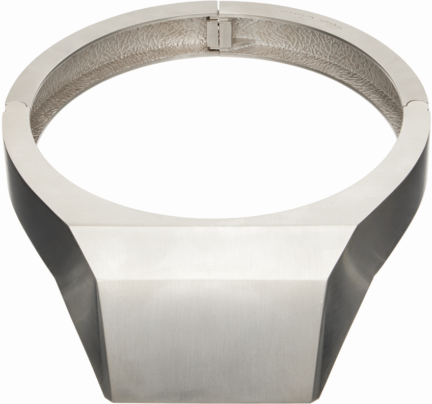 Rick Owens: Silver Beveled Choker | SSENSE