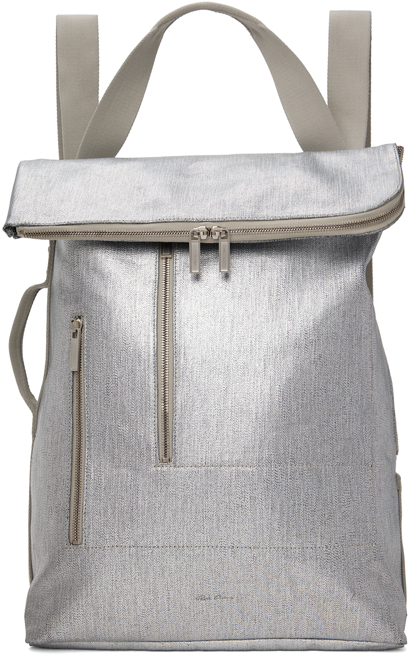 Rick Owens Silver Cargo Backpack