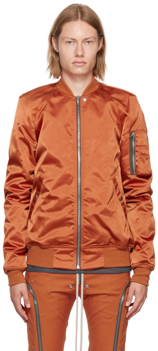 Orange Flight Bomber Jacket