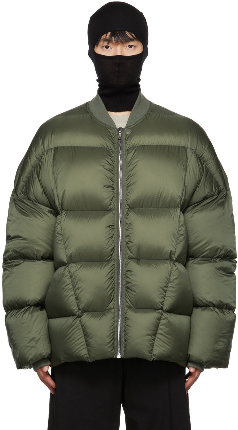 RICK OWENS Reflex Oversized Quilted Reflective Shell Down Jacket for Men