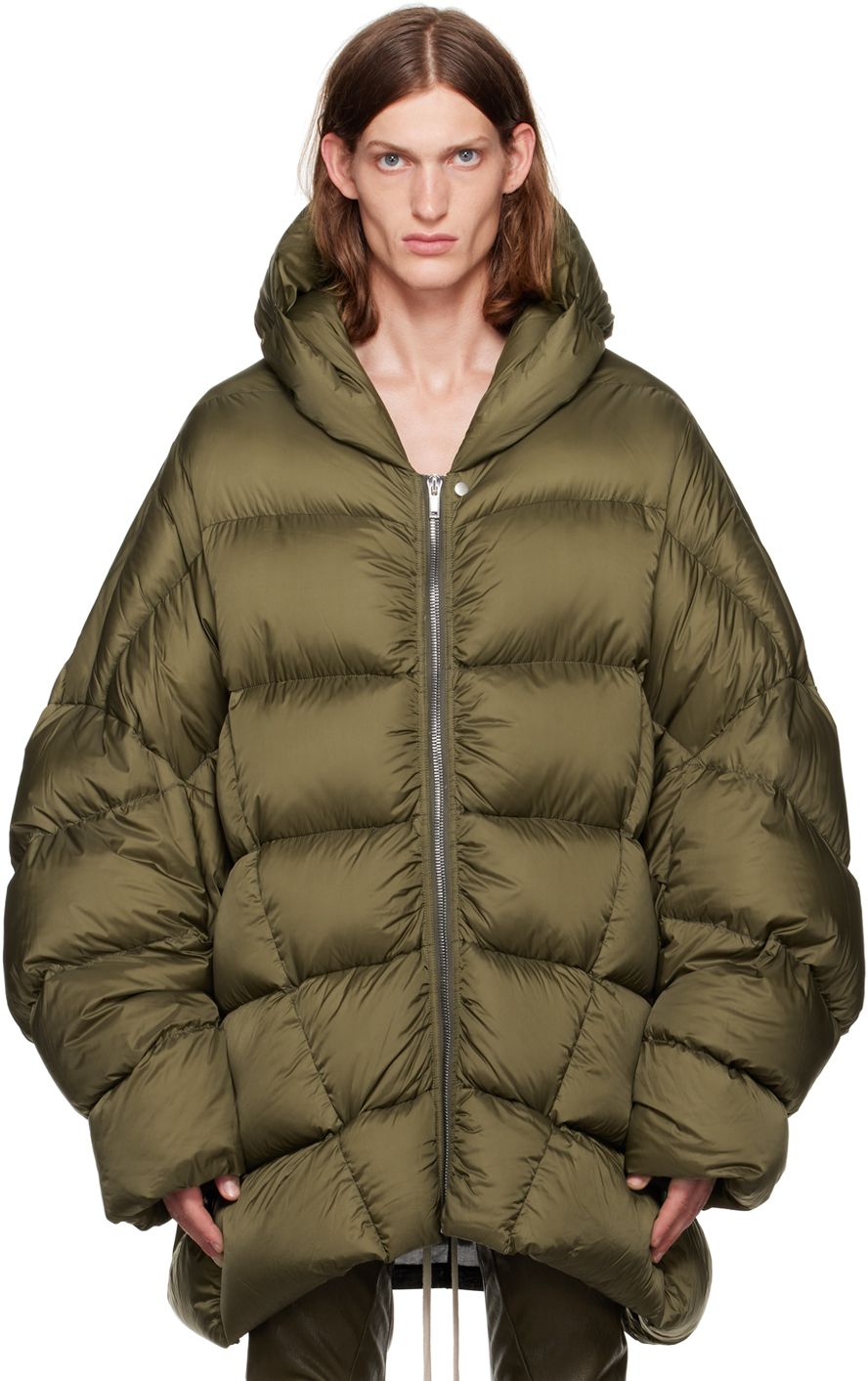 新品Rick owens 21FW duvet jumbo peter Rick Owens Khaki Duvet Jumbo Peter Down Jacket In 15 Green | ModeSens