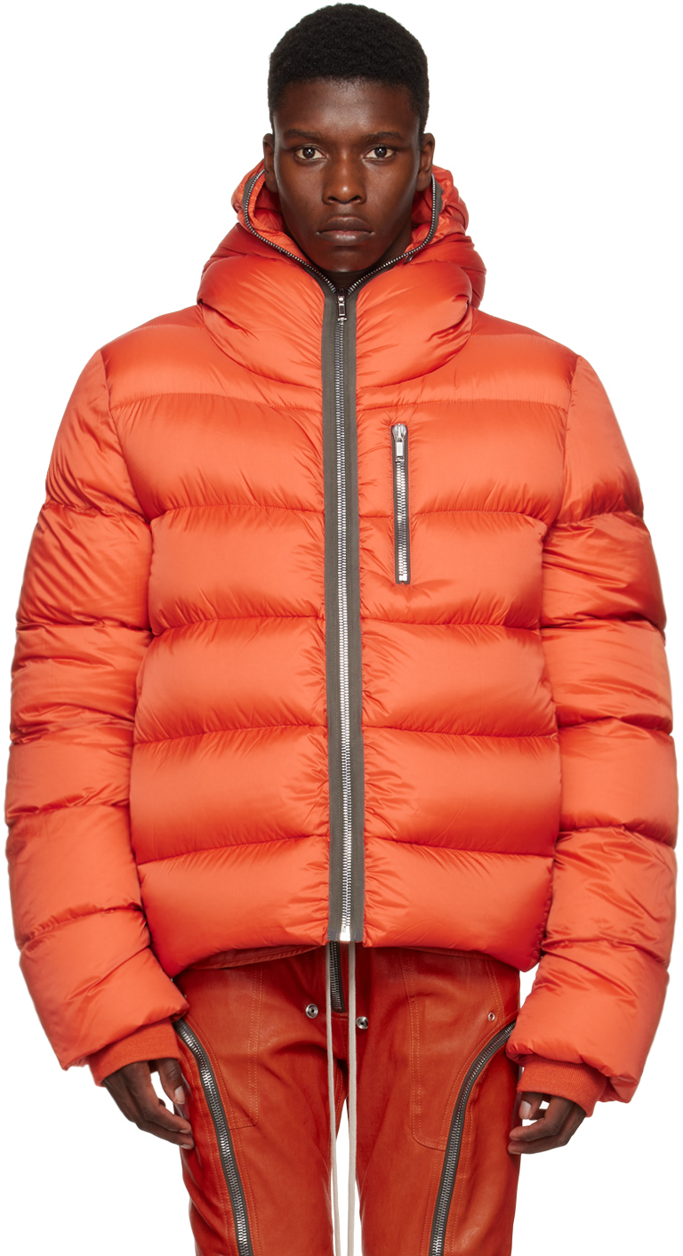 Rick Owens Orange Gimp Down Jacket