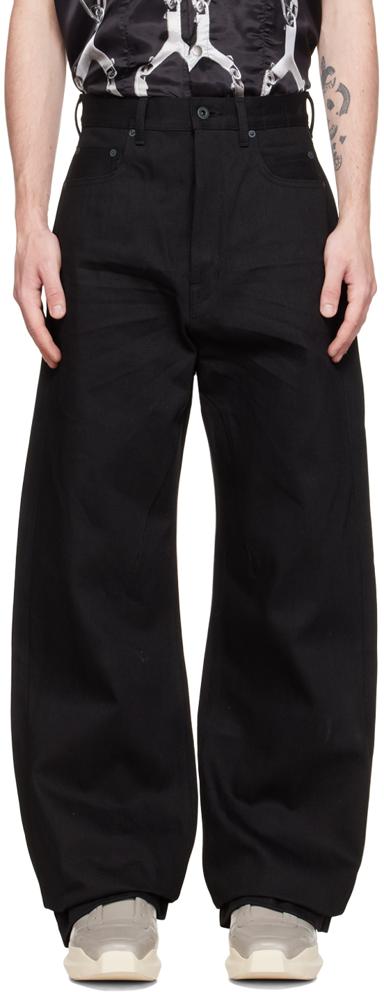 Black Geth Jeans by Rick Owens on Sale