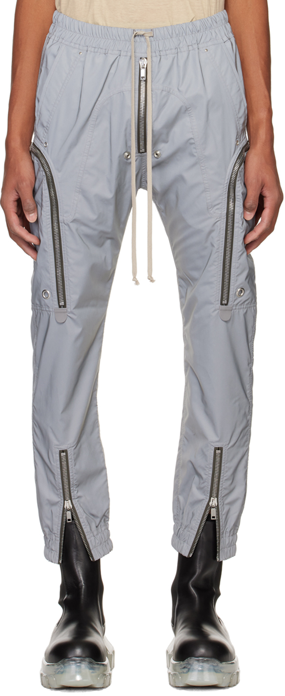 Gray Bauhaus Cargo Pants by Rick Owens on Sale
