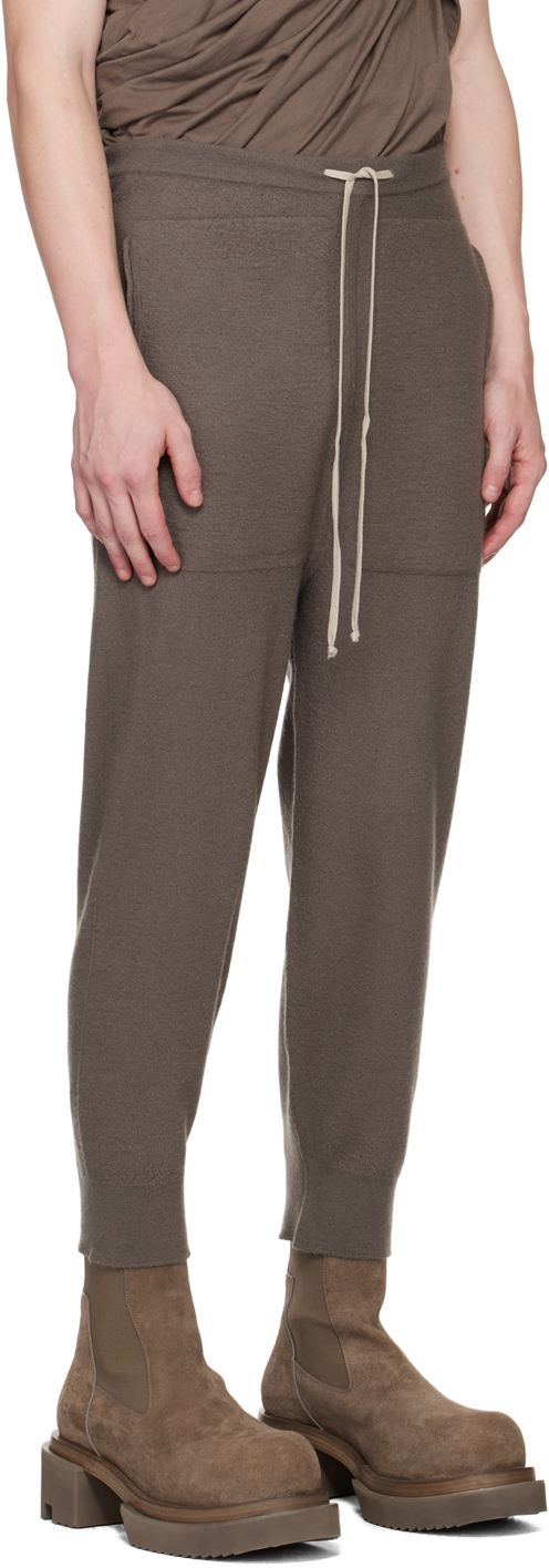 Rick Owens Gray Drawstring Lounge Pants In 34 Dust