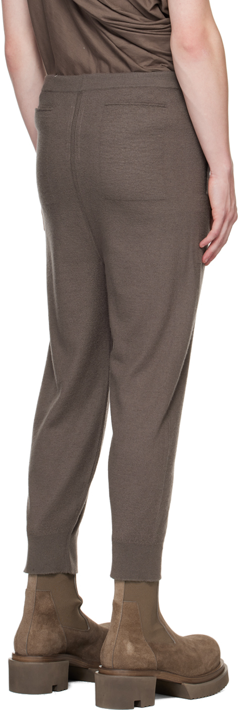 Rick Owens Gray Drawstring Lounge Pants In 34 Dust