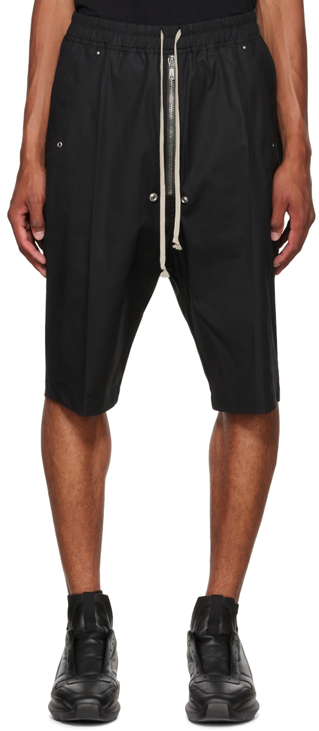 Black Bela Shorts by Rick Owens on Sale