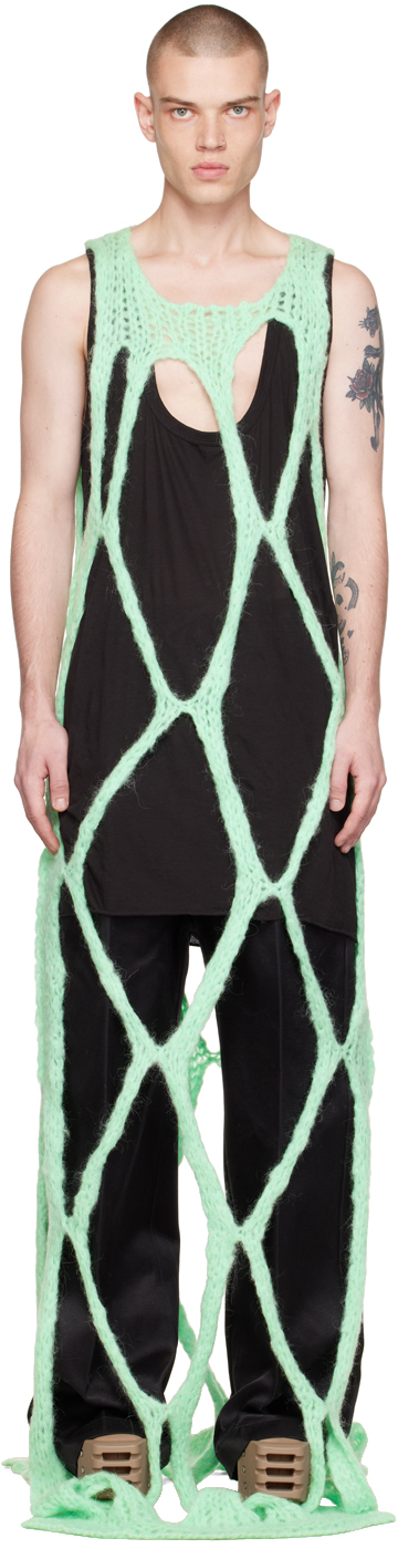 Green Net Tank Top