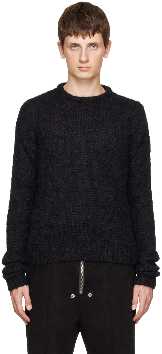 Rick Owens: Black Biker Sweater | SSENSE