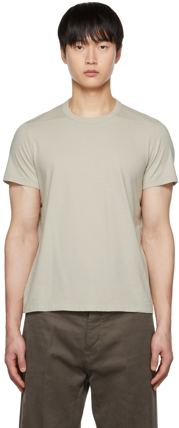 Rick Owens Beige Grid Level T-Shirt