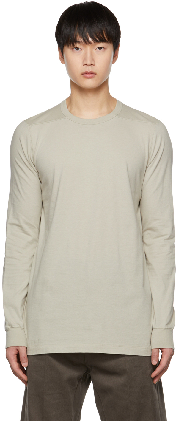 Rick Owens Beige Level Long Sleeve T-Shirt