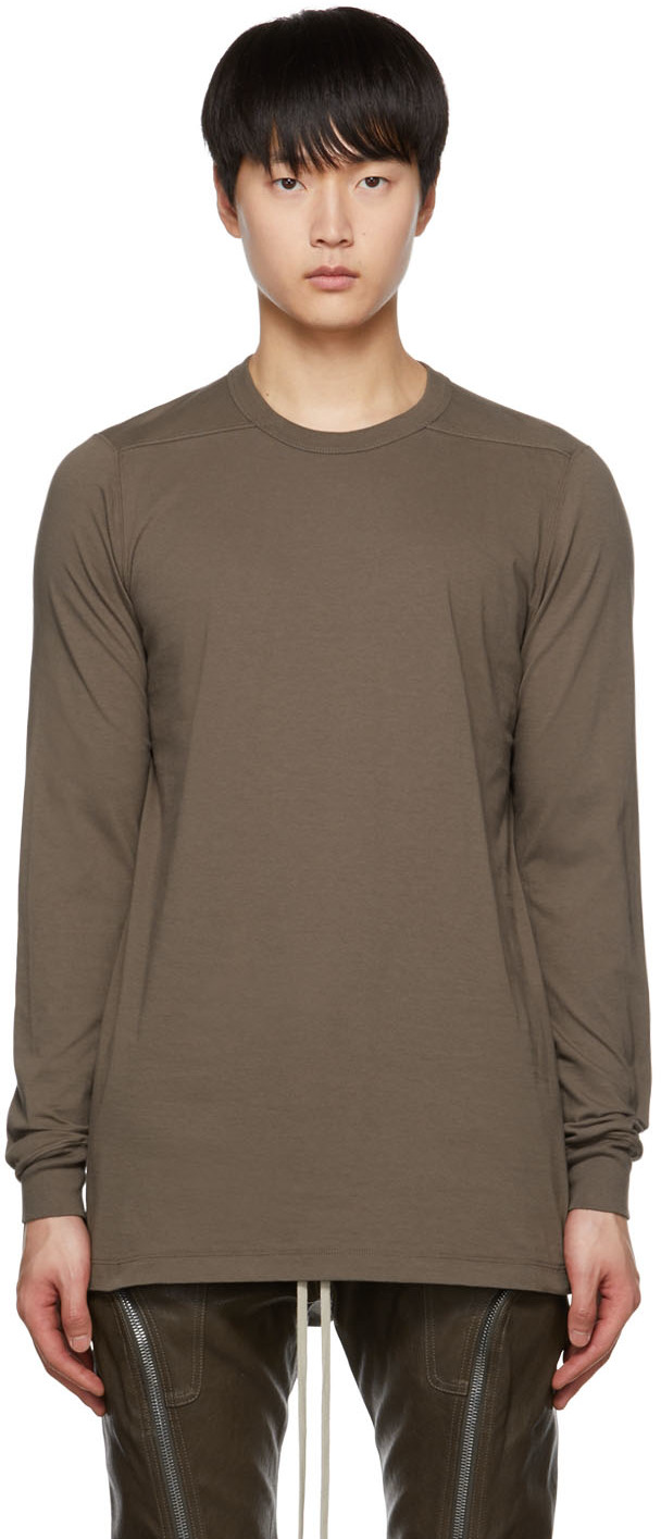 Gray Level Long Sleeve T-Shirt by Rick Owens on Sale