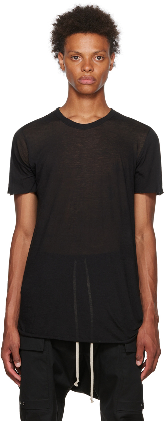 Black Basic T-Shirt by Rick Owens on Sale