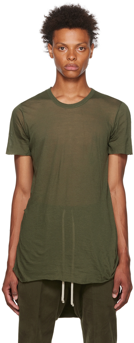 Rick Owens Green Basic T-shirt In 15 Green