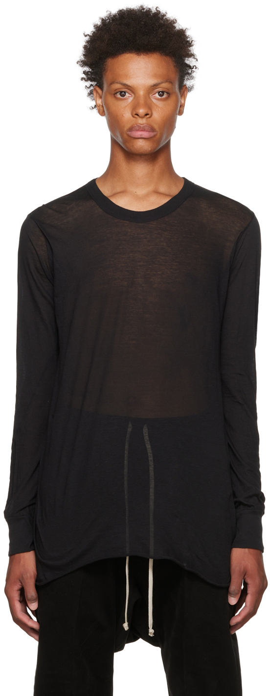 Rick Owens: Black Basic Long Sleeve T-Shirt | SSENSE Canada