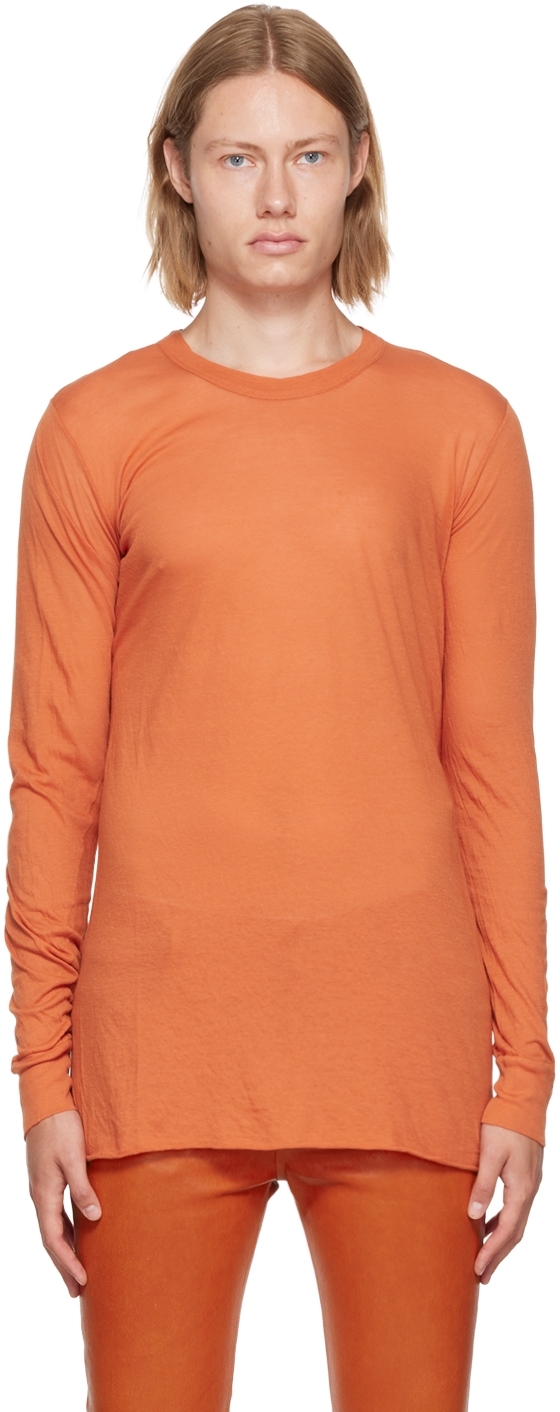 Orange Basic Long Sleeve T-Shirt