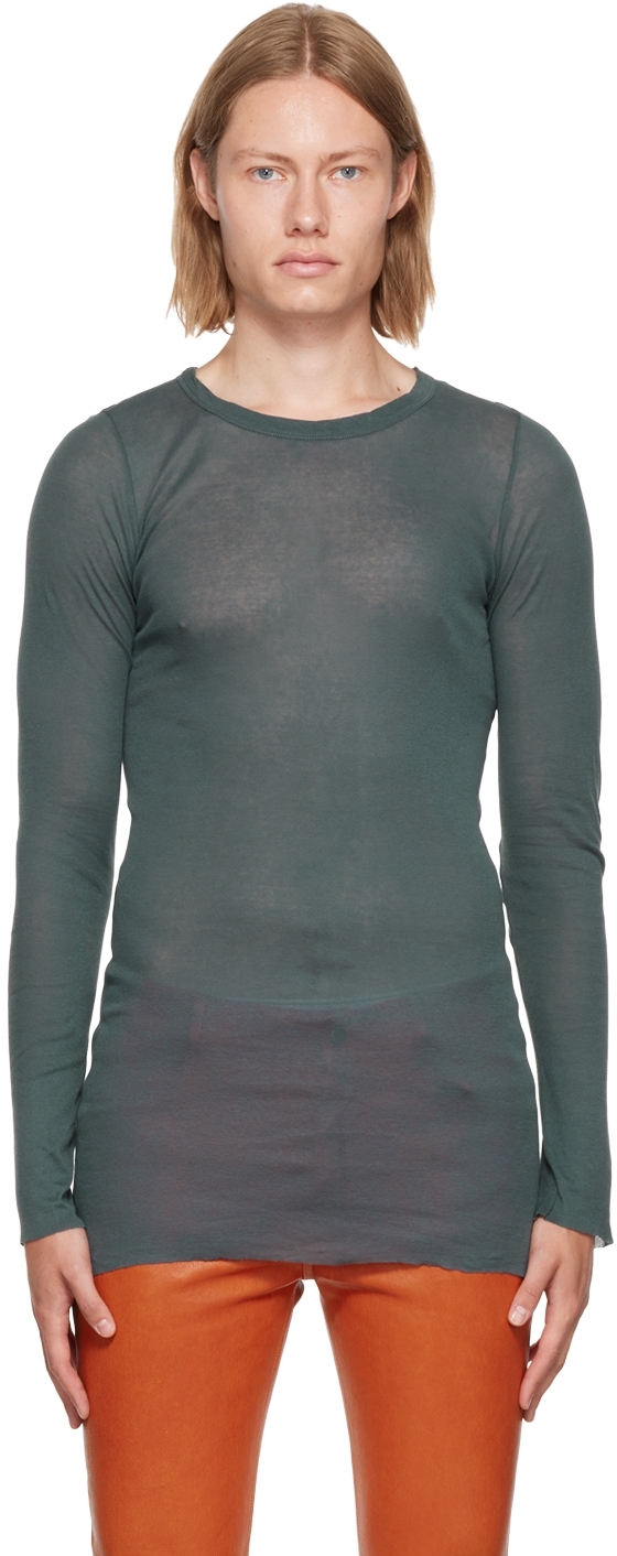Black Grid Level Long Sleeve T-Shirt Ssense Uomo Abbigliamento Top e t-shirt Top 