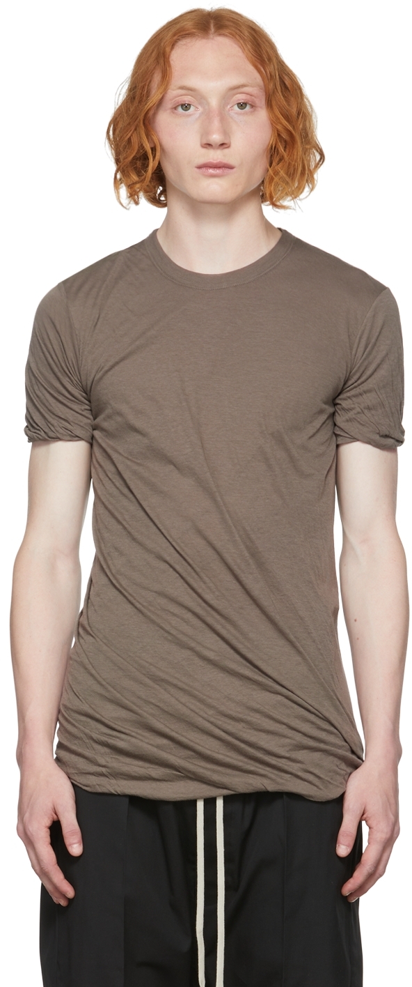 Taupe Double T-shirt In 34 Dust