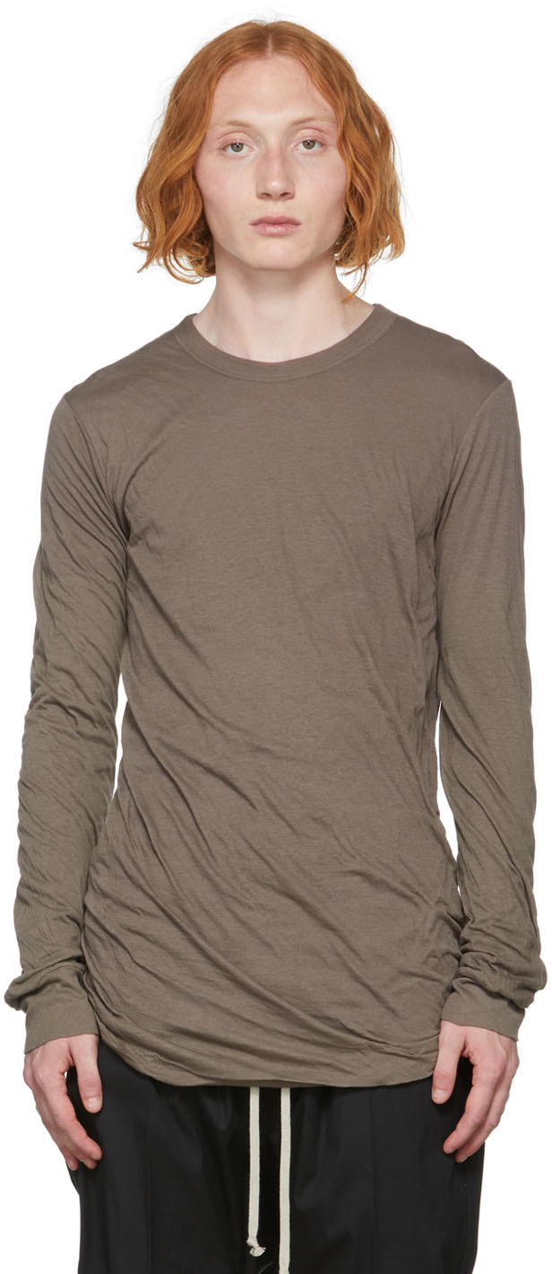 Homme T-shirts T-shirts Rick Owens T-shirt en coton à bords francs Coton Rick Owens pour homme en coloris Neutre 