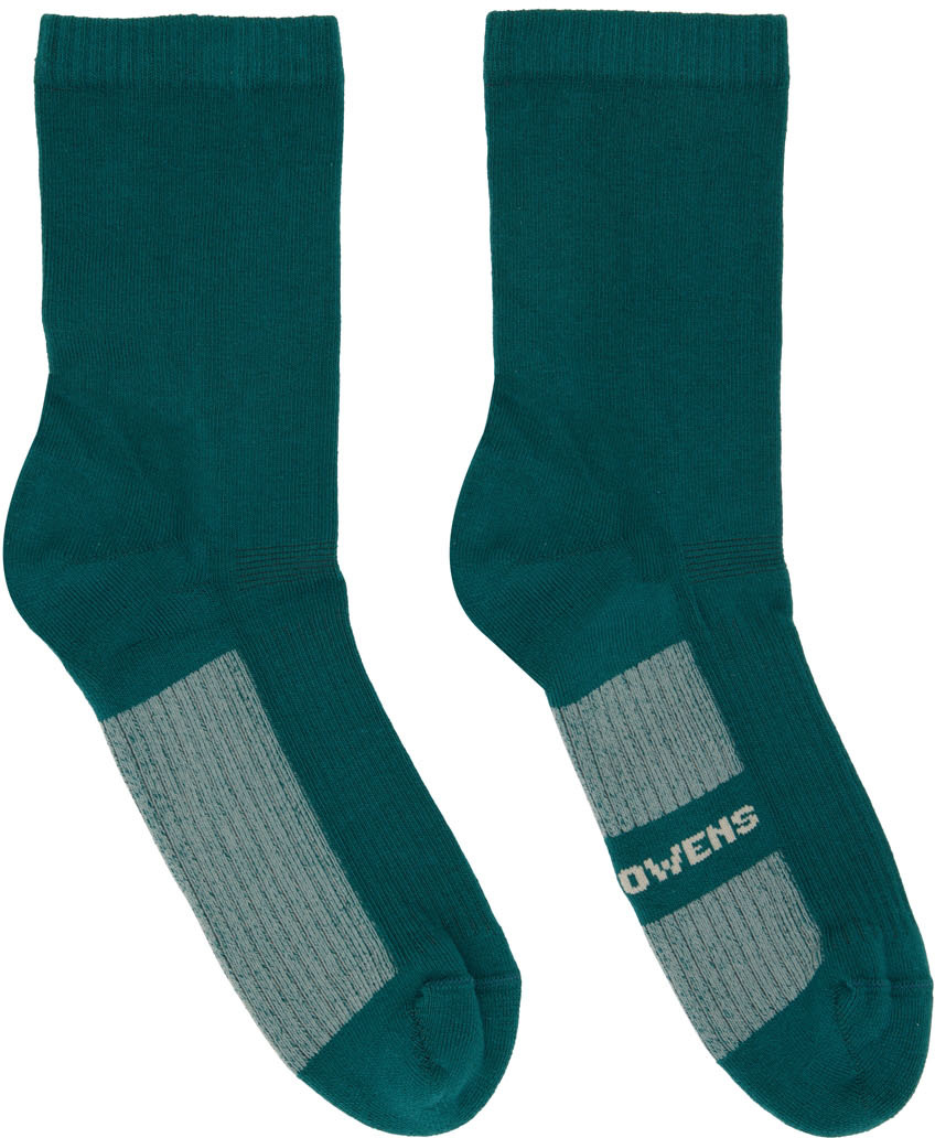 Green Glitter Socks by Rick Owens on Sale