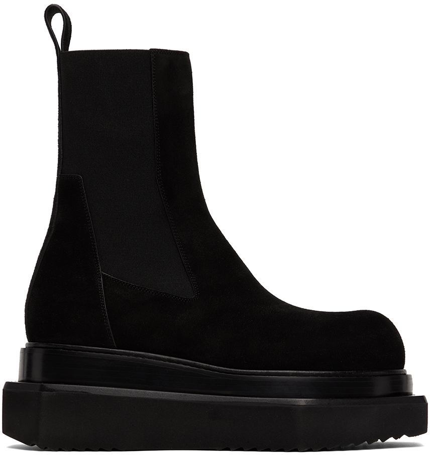 Black Beatle Turbo Cyclops Boots by Rick Owens on Sale