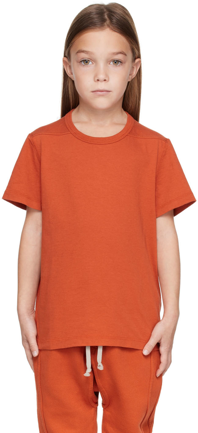 Rick Owens Cotton Jersey T-shirt In Orange