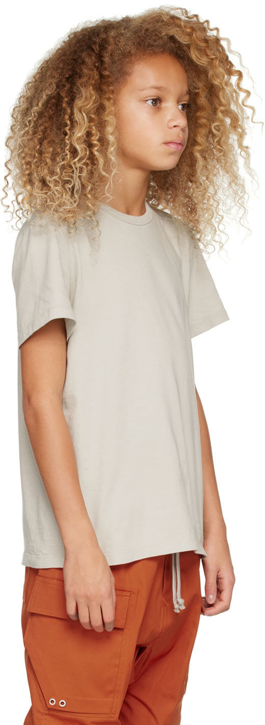 Rick Owens Kids Beige Level T-shirt In 08 Pearl