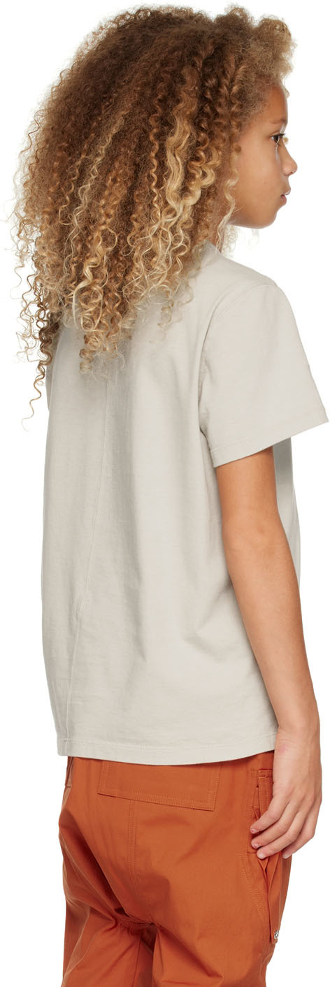 Rick Owens Kids Beige Level T-shirt In 08 Pearl