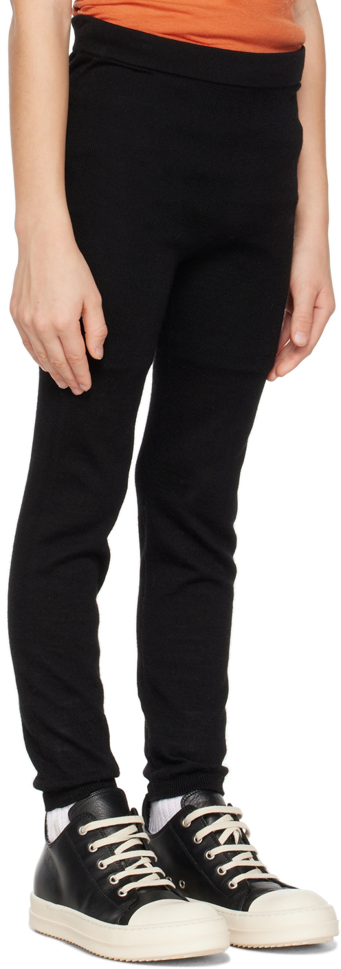 Rick Owens Kids Black Slim-fit Leggings In 09 Black