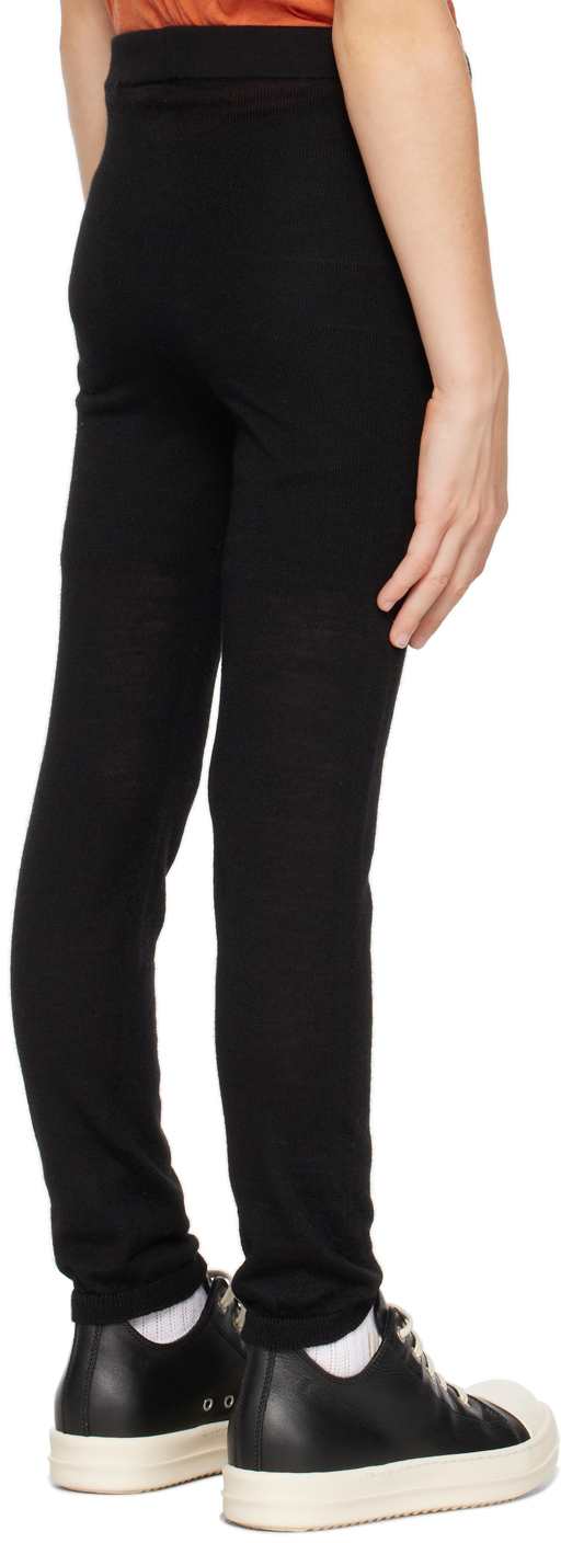 Rick Owens Kids Black Slim-fit Leggings In 09 Black