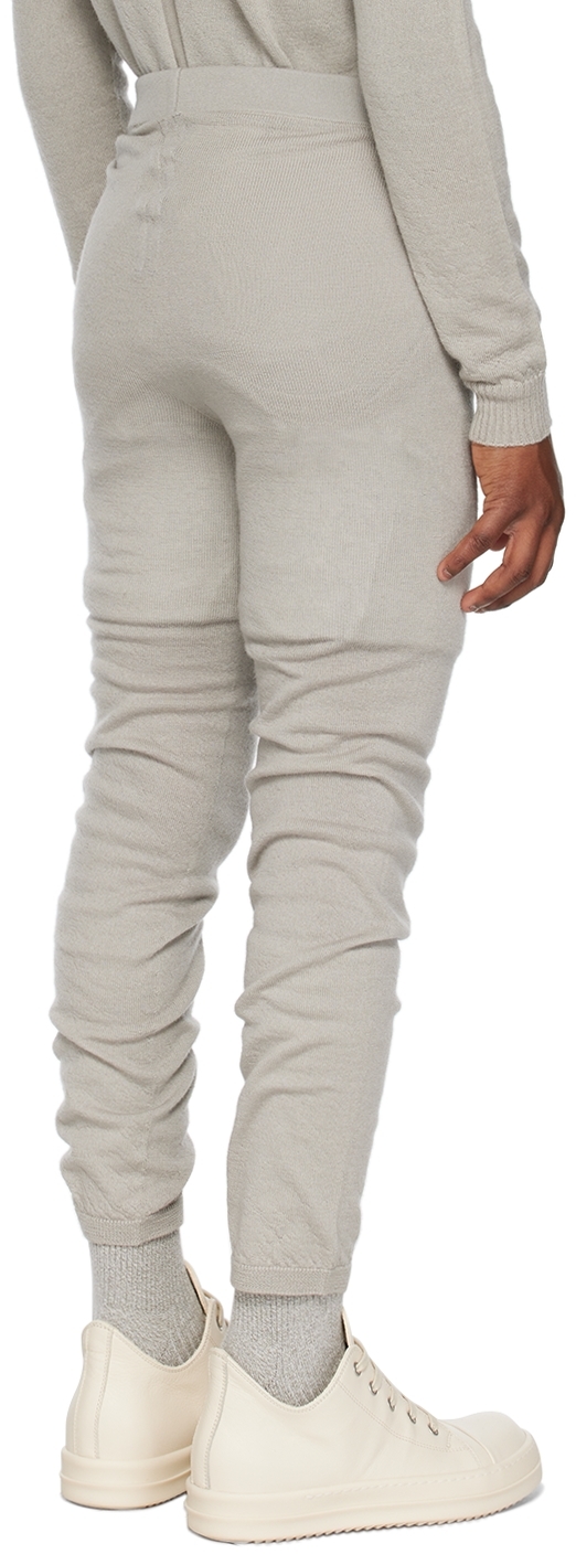 Rick Owens Kids Gray Slim-fit Leggings In 08 Pearl