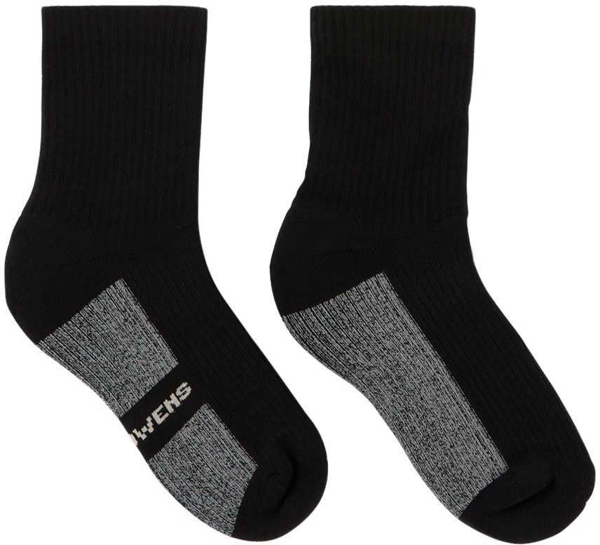 Rick Owens Kids Black Jacquard Socks